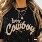 Hey Cowboy Vintage Splashed T Shirt