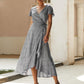 Summer V-neck ladies casual resort dress