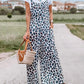 White Wide Leg Leopard Print Jumpsuit Overalls