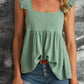 Flutter Shoulder Babydoll Top