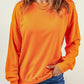 Plain Crew Neck Pullover Sweatshirt