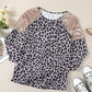 Sequin Shoulder Splicing Long Sleeve Top