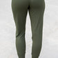 Green High Waist Pleated Pocket Leggings