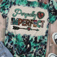 Leopard IMPERFECT Letter Tie Dye Graphic Print Crewneck T Shirt