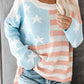 US Flag Print Sweater