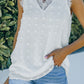 Swiss Dot Lace Stitching V Neck Tank Top