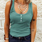 Buttoned Ribbed Tank