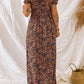 Multicolor Boho V Neck Maxi Floral Dress