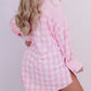 Mix Checked Patchwork Long Sleeve Shirt