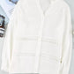 Long Sleeve Crochet Insert Crinkle Blouse