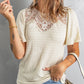 Crochet Splicing Flutter Sleeve Top
