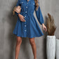 Blue Tunic Shirt Dress
