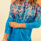Floral Print Cold Shoulder Top