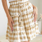 Plaid Print Ruffle Tiered Mini Skirt