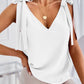 Tie On Shoulder V Neck Tank Top