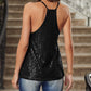 Black Sequin Racerback Tank