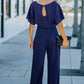 Belted Wide Leg Jumpsuit