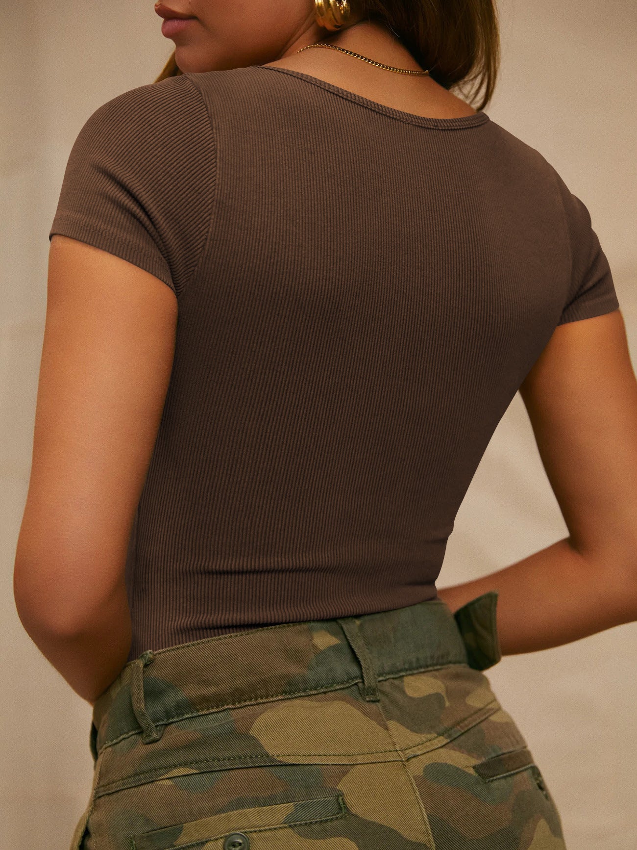 Threaded knit bodysuit