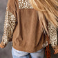 Leopard Print Corduroy Long Sleeve Jacket