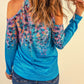 Floral Print Cold Shoulder Top