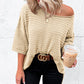 Textured Knit Drop Shoulder Tee