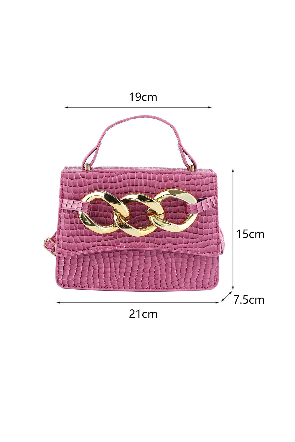 Rose Crozzling Textured Multi-functional Messenger Bag