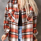 Chest Pockets Flannel Plaid Shirt