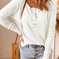 Waffle Knit Henley Top