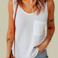 White Waffle Texture Tank Top