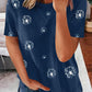 Dandelion Print Crew Neck T-shirt