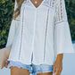 White The Du Jour Crochet Blouse