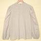 Billowed Sleeve Crew Neck Blouse