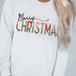 White Merry Christmas Leopard Print Long Sleeve Sweatshirt