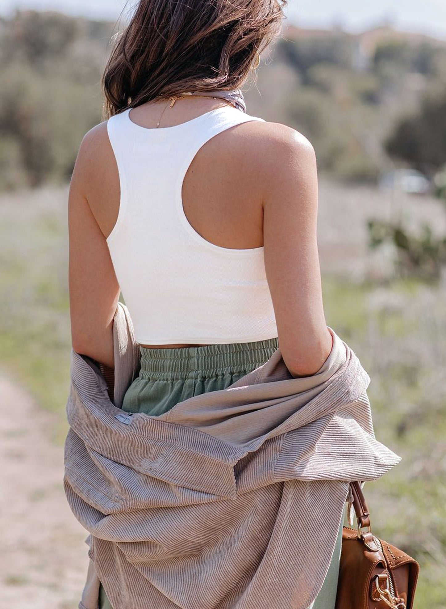 breasted short tank top