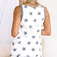 White Star Print Tank and Shorts Lounge Set