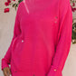 Rose Ripped Long Sleeve Ribbed Sweater