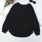 Buttoned V Neck Cotton Loose Fit Top