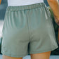 Drawstring Elastic Waist Pocketed Shorts