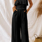 Ruffled Bandeau Wide Leg Jumpsuit