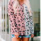 Colorblock Waffle Knit Henley Top