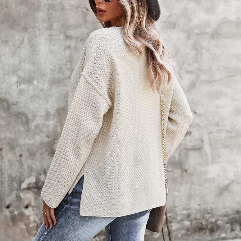 Autumn and winter temperament commuter pullover sweater