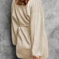 Robe Style Rib Knit Pocketed Cardigan with Belt