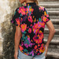 Summer fashion floral pattern V-neck short sleeve