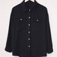 Solid Pocket Long Sleeve Button-up Shirt
