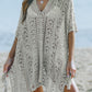 Crochet Knitted Tassel Tie Kimono Beachwear