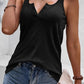 Dual Straps Notched Neck Knit Tank Top
