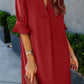 Ruffled Sleeve Shift Dress