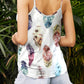 Tropical Plant Print Tank Top