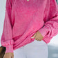 Solid Splicing Loose Pullover Sweatshirt