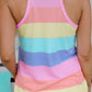 Multicolor Colorblock Knit Tank Top